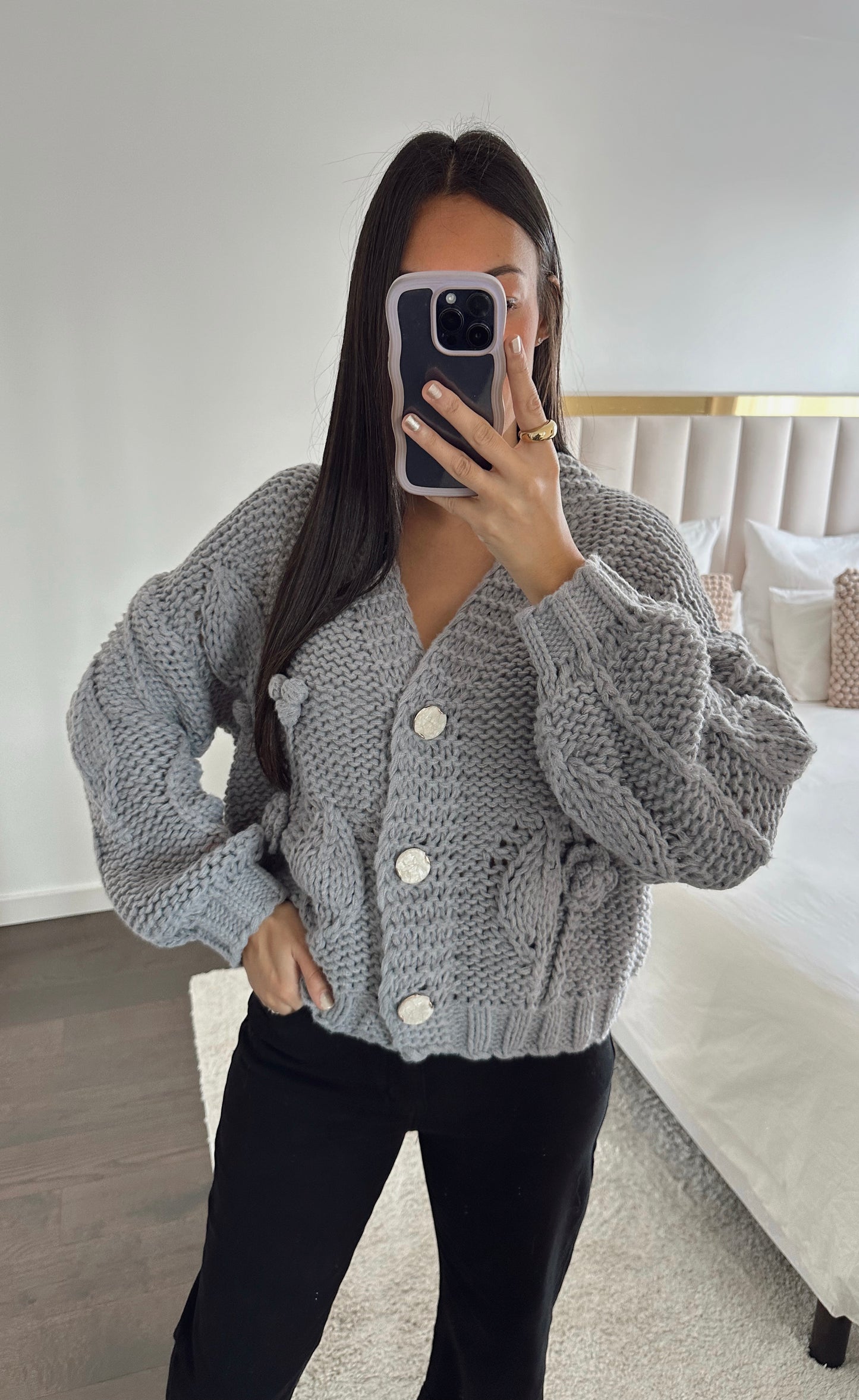 Gilet gris AYLINE